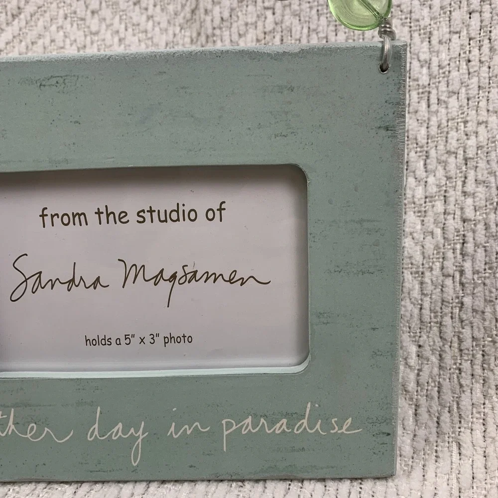 Sandra Magsamen Picture Photo Frame Beach House Decor Sea‎ Glass Look 3 x 5